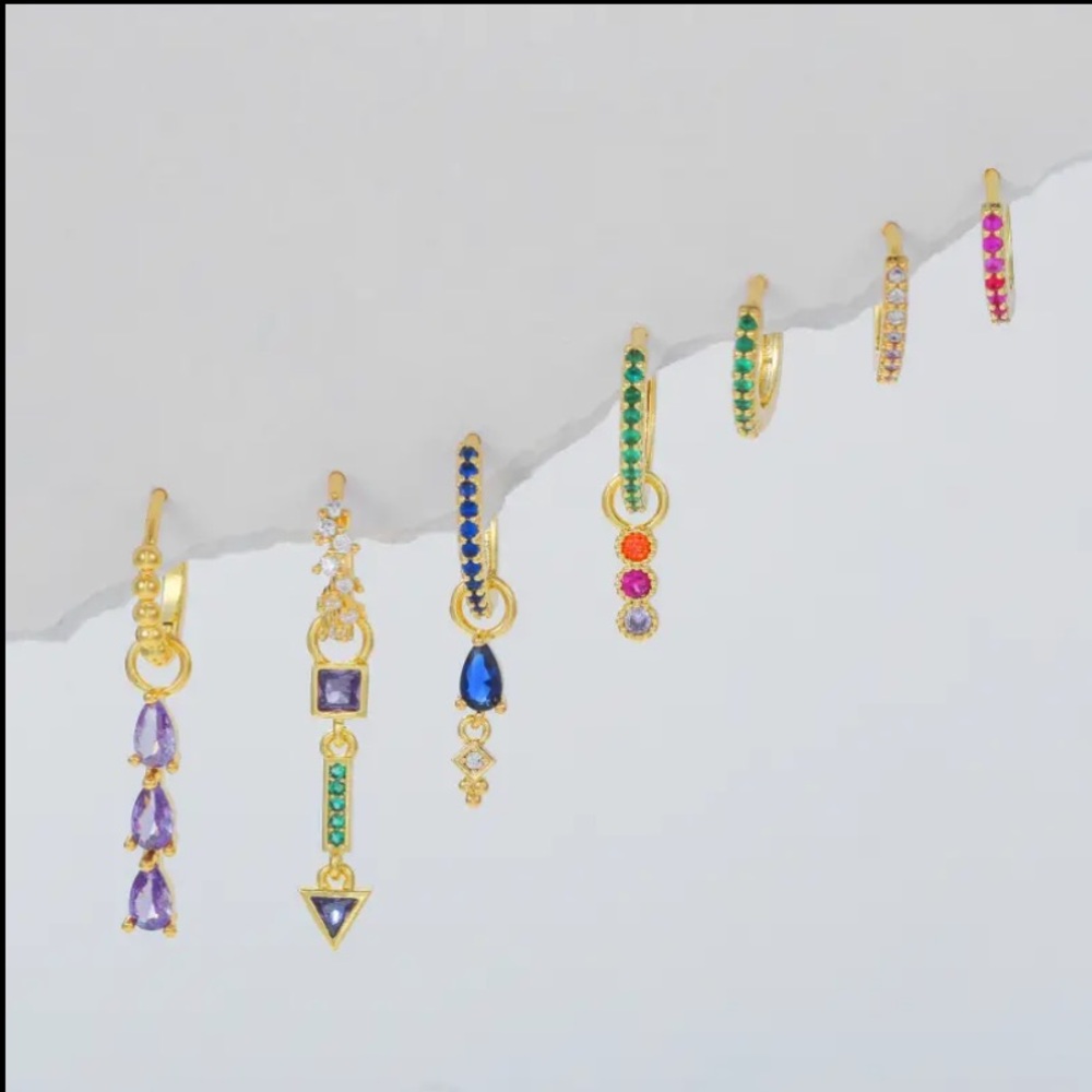 7Pcs Style-Gold Hoop Multiple Piercing Hypoallergenic Hoop Earrings for Women